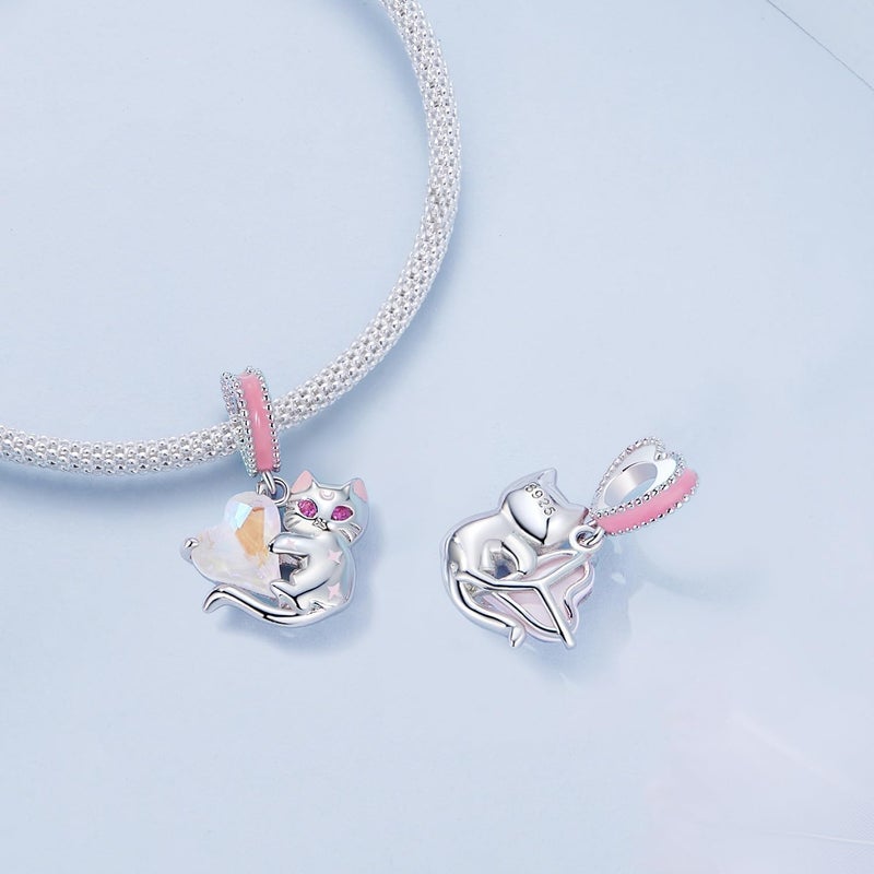 VOROCO Store Charm 925 Sterling Silver Bracelet Necklace Pendant Bead Charms Jewelry Gift for Women Mother Daughter Grandma Family Friends - Image 2